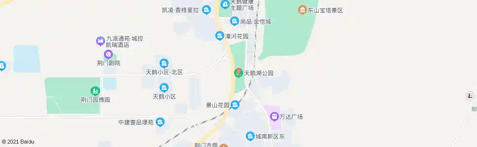 荆门天鹅湖公园_公交站地图_荆门公交_妙搜公交查询2025