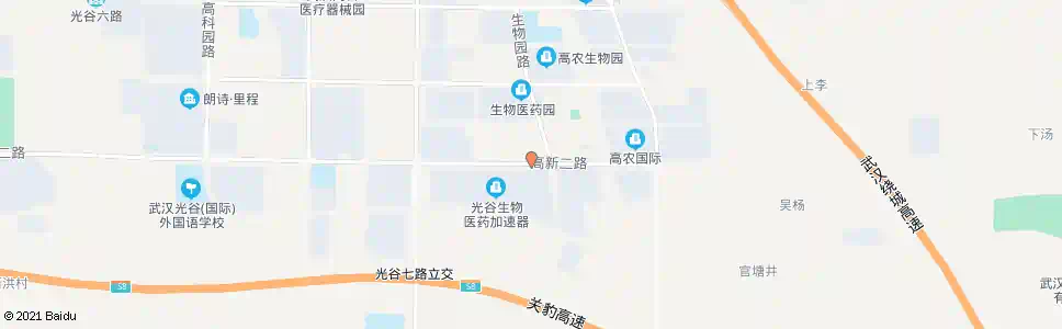 武汉高新二路生物园路_公交站地图_武汉公交_妙搜公交查询2025