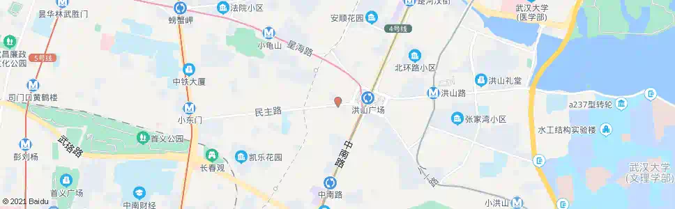 武汉民主路洪山体育馆_公交站地图_武汉公交_妙搜公交查询2025