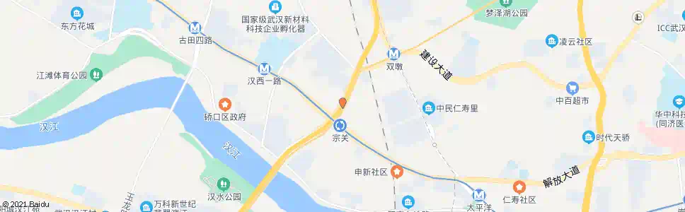 武汉建设大道新合村_公交站地图_武汉公交_妙搜公交查询2025
