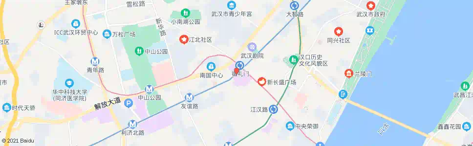 武汉京汉大道地铁循礼门站_公交站地图_武汉公交_妙搜公交查询2025