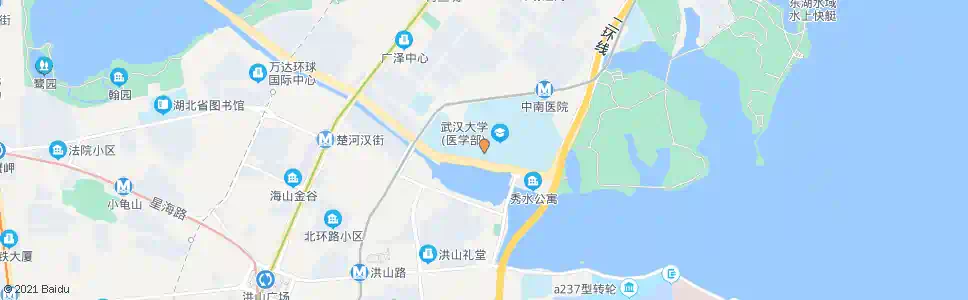 武汉东湖路中南医院_公交站地图_武汉公交_妙搜公交查询2025