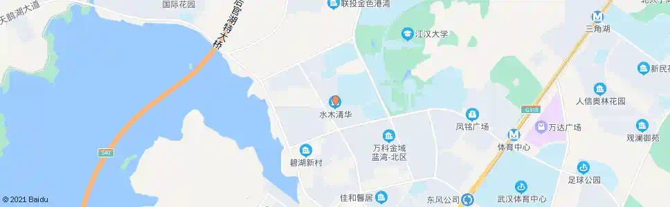 武汉神龙大道水木清华_公交站地图_武汉公交_妙搜公交查询2025