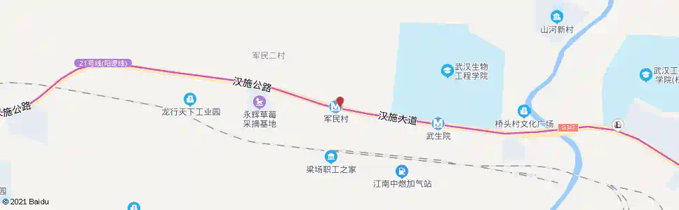 武汉汉施公路新建村_公交站地图_武汉公交_妙搜公交查询2025