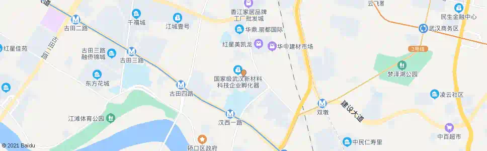 武汉古田五路汉西三路_公交站地图_武汉公交_妙搜公交查询2025