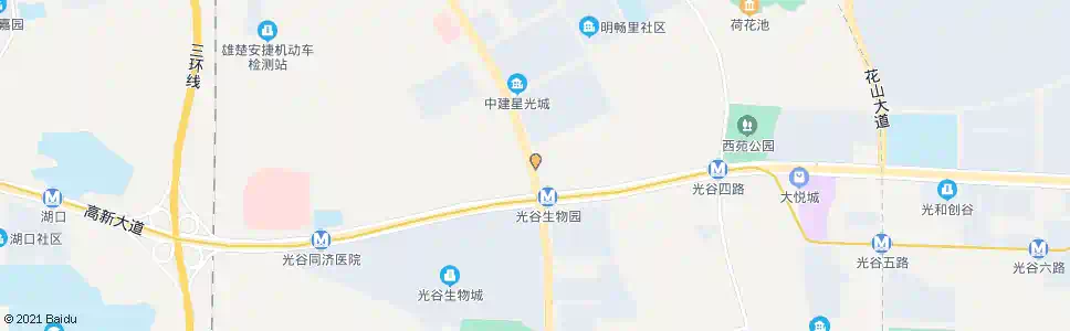 武汉光谷三路高新大道口_公交站地图_武汉公交_妙搜公交查询2025