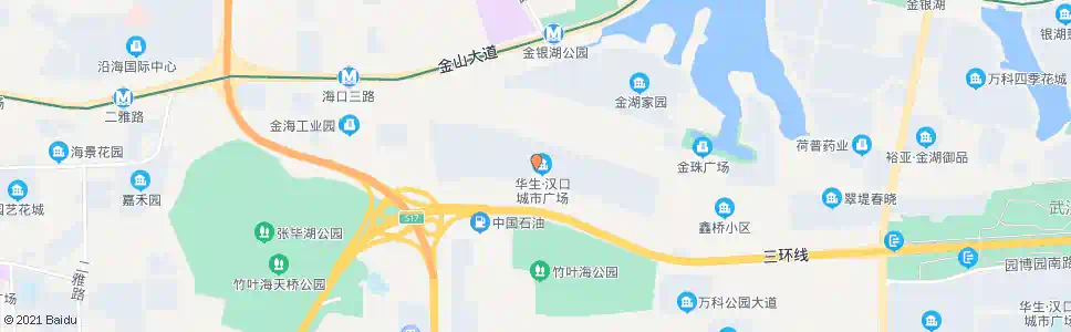 武汉金银湖南街华生城市广场_公交站地图_武汉公交_妙搜公交查询2025