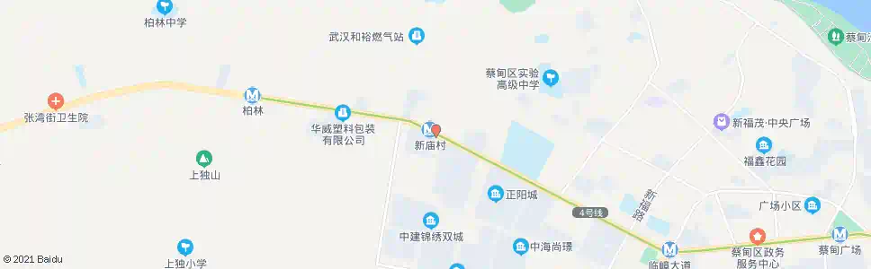 武汉蔡甸大街新庙村_公交站地图_武汉公交_妙搜公交查询2025