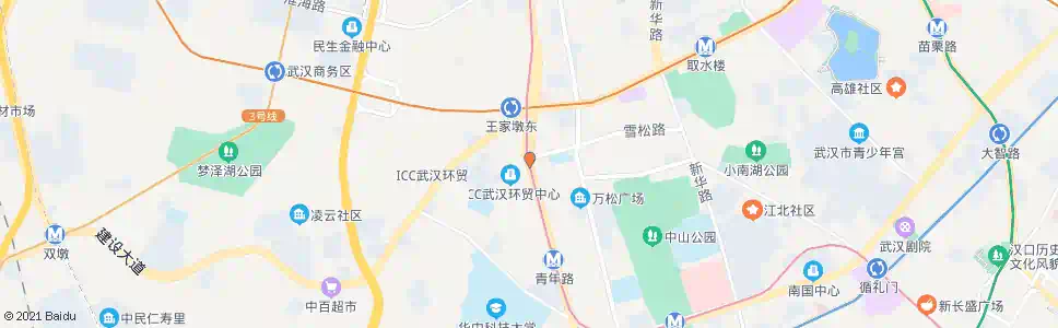 武汉青年路雪松路_公交站地图_武汉公交_妙搜公交查询2025