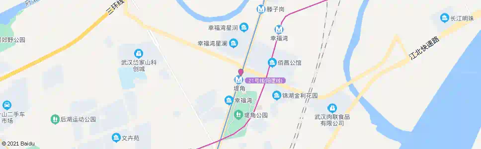 武汉解放大道堤角_公交站地图_武汉公交_妙搜公交查询2025