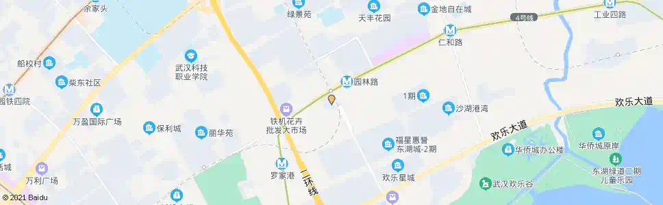 武汉园林路瑞丰村_公交站地图_武汉公交_妙搜公交查询2025