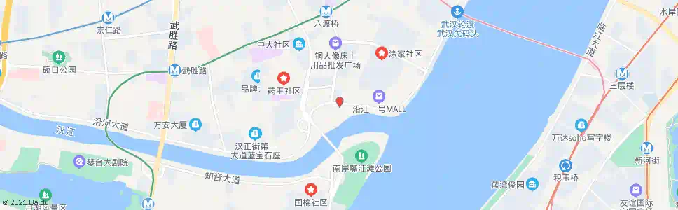 武汉沿河大道集家嘴_公交站地图_武汉公交_妙搜公交查询2025