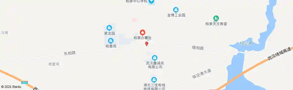 武汉张柏公路柏泉办事处_公交站地图_武汉公交_妙搜公交查询2025
