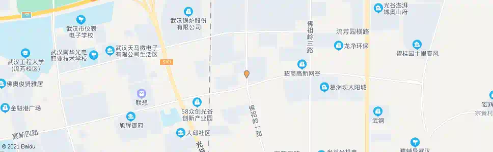 武汉佛祖岭一路流芳园路_公交站地图_武汉公交_妙搜公交查询2025