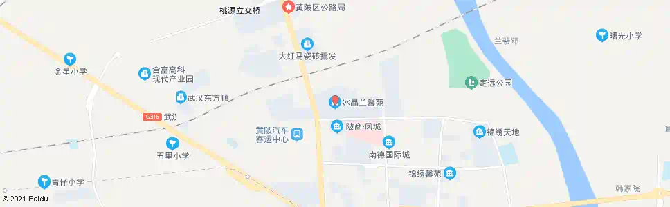 武汉钓台道冰晶蓝馨苑_公交站地图_武汉公交_妙搜公交查询2025