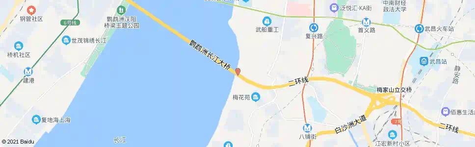 武汉滨江大道鹦鹉洲大桥_公交站地图_武汉公交_妙搜公交查询2025