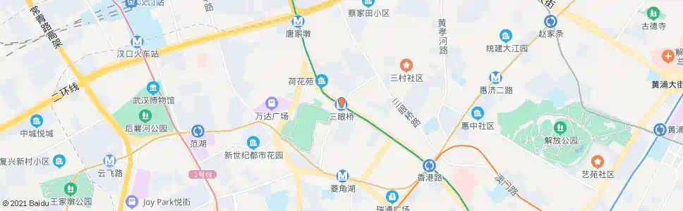 武汉桥北路三眼桥_公交站地图_武汉公交_妙搜公交查询2025