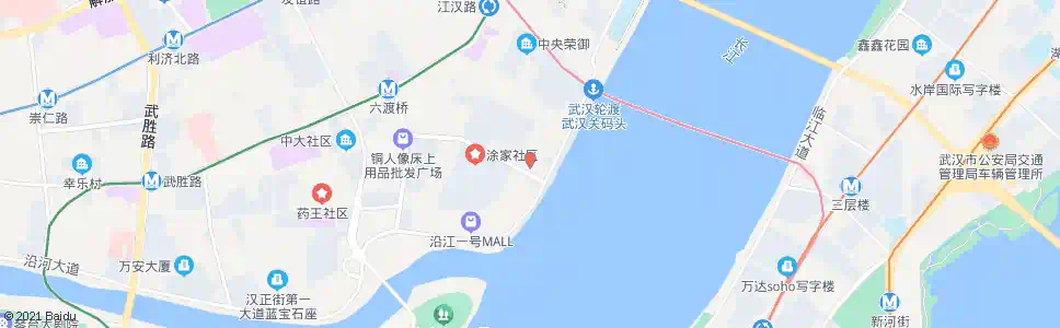武汉沿河大道王家巷_公交站地图_武汉公交_妙搜公交查询2025