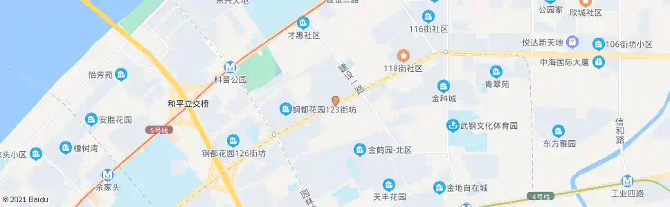 武汉友谊大道钢花新村_公交站地图_武汉公交_妙搜公交查询2025