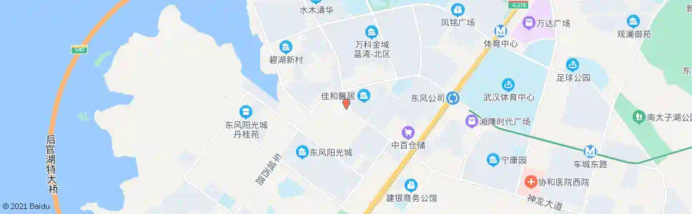 武汉神龙大道东风阳光城三号门_公交站地图_武汉公交_妙搜公交查询2025
