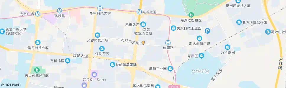 武汉创业街长飞光纤_公交站地图_武汉公交_妙搜公交查询2025