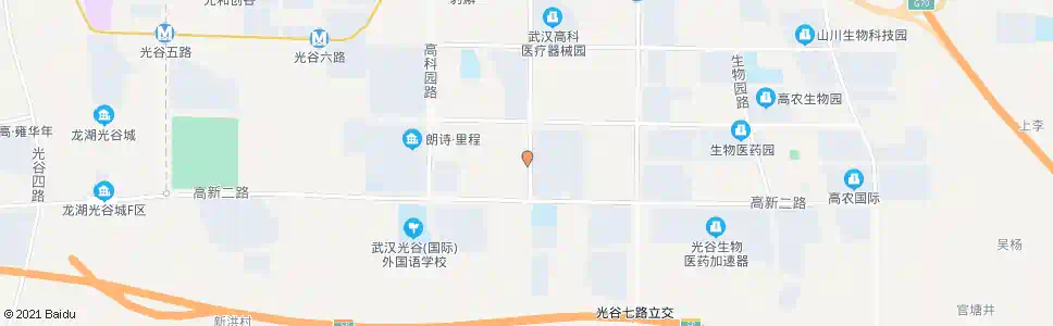 武汉高新大道高科园二路_公交站地图_武汉公交_妙搜公交查询2025