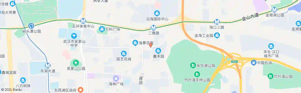 武汉吴中街海景花园_公交站地图_武汉公交_妙搜公交查询2025