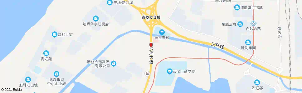 武汉白沙洲大道农场品市场_公交站地图_武汉公交_妙搜公交查询2025