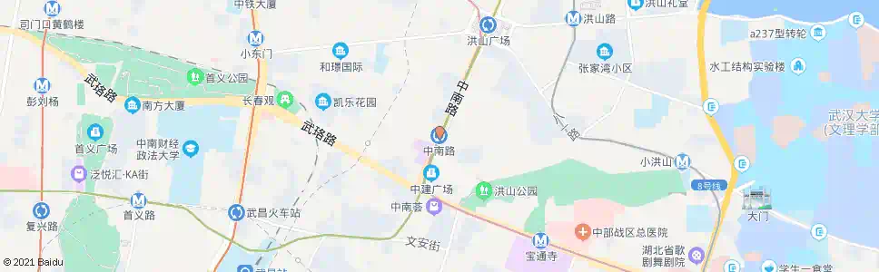 武汉中山路地铁中南路站_公交站地图_武汉公交_妙搜公交查询2025
