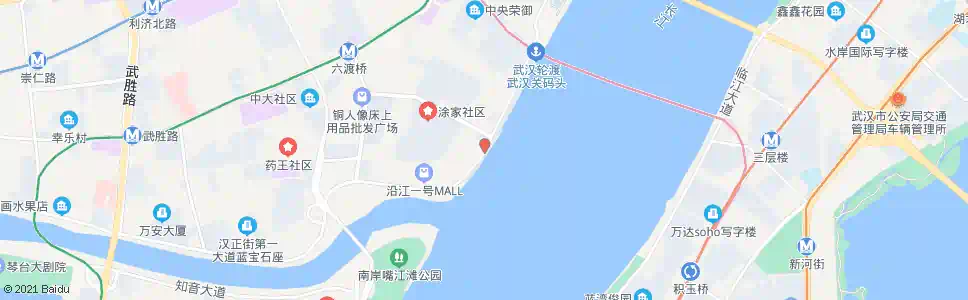 武汉沿江大道王家巷_公交站地图_武汉公交_妙搜公交查询2025