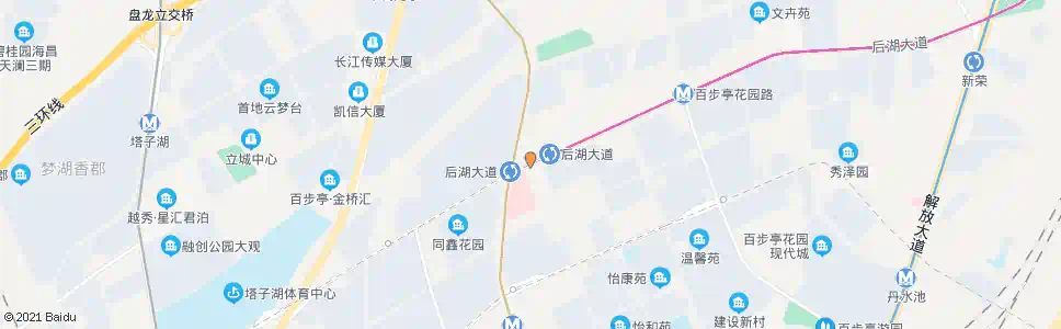 武汉后湖大道站_公交站地图_武汉公交_妙搜公交查询2025