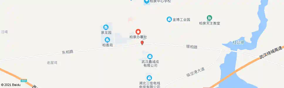 武汉东柏路柏泉办事处_公交站地图_武汉公交_妙搜公交查询2025