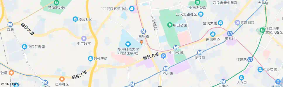 武汉航空路青年路口_公交站地图_武汉公交_妙搜公交查询2025