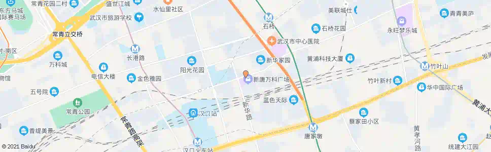 武汉常青一路双华路_公交站地图_武汉公交_妙搜公交查询2025