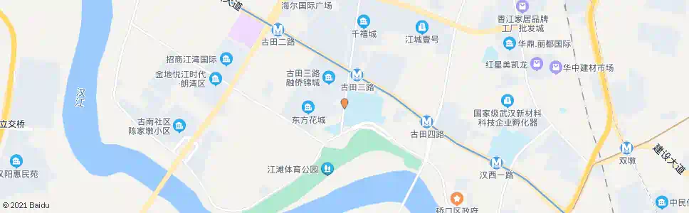 武汉古田三路易农街_公交站地图_武汉公交_妙搜公交查询2025