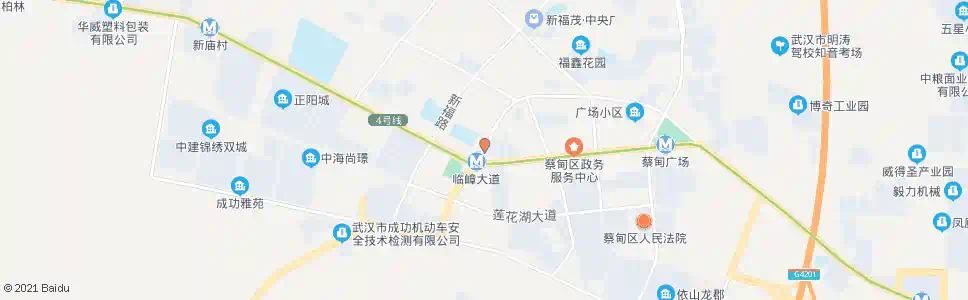 武汉临嶂大道蔡甸五小_公交站地图_武汉公交_妙搜公交查询2025