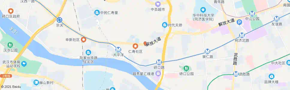 武汉解放大道双厂巷_公交站地图_武汉公交_妙搜公交查询2025