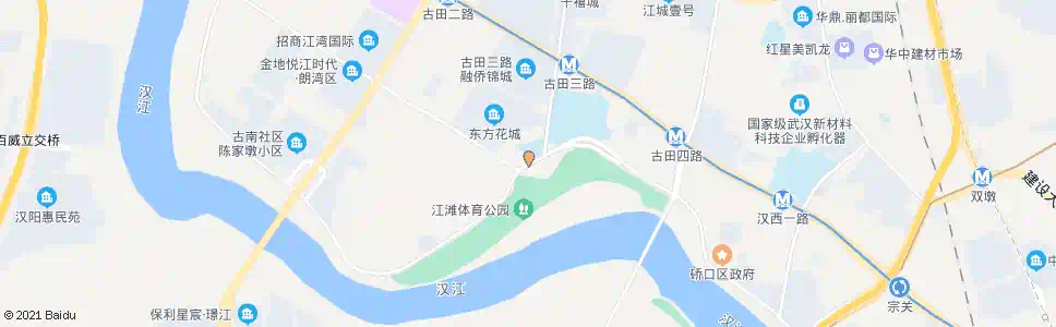 武汉沿河大道古田三路_公交站地图_武汉公交_妙搜公交查询2025