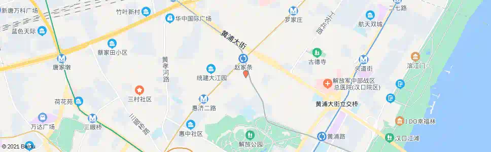 武汉江大路赵家条_公交站地图_武汉公交_妙搜公交查询2025