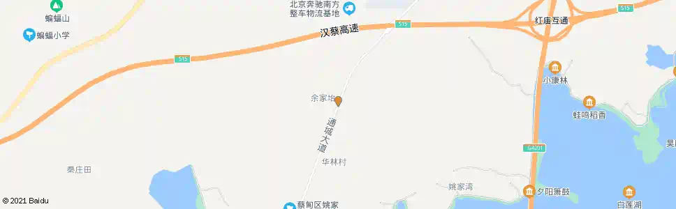 武汉天鹅湖大道余家台_公交站地图_武汉公交_妙搜公交查询2025