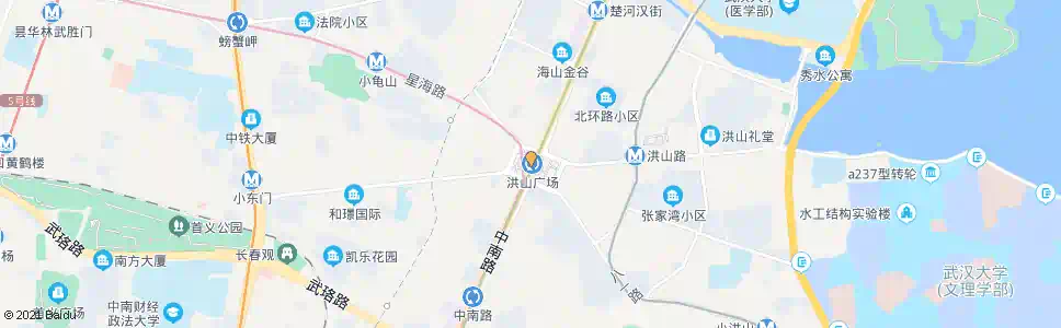 武汉体育馆路洪山广场地铁站_公交站地图_武汉公交_妙搜公交查询2025