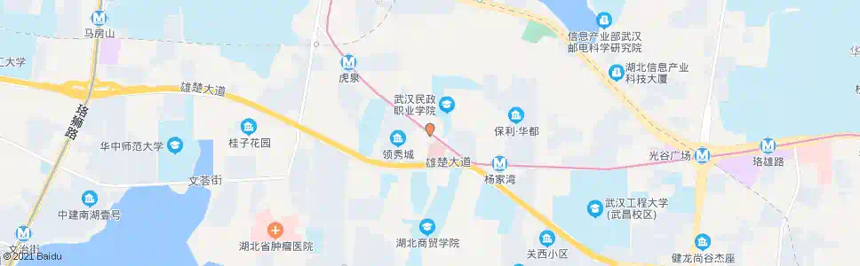 武汉虎泉街民政学院_公交站地图_武汉公交_妙搜公交查询2025
