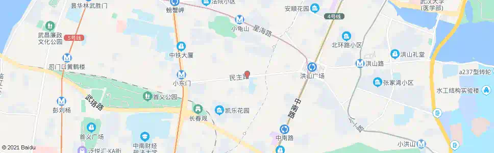 武汉民主路何家垅_公交站地图_武汉公交_妙搜公交查询2025