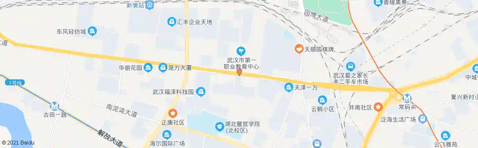 武汉长丰大道风华园小区_公交站地图_武汉公交_妙搜公交查询2025