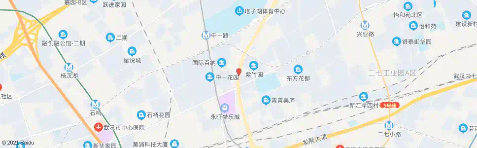 武汉金桥大道紫竹园_公交站地图_武汉公交_妙搜公交查询2025