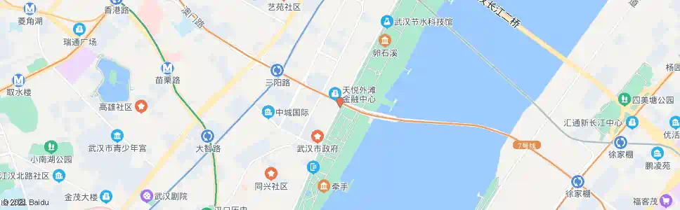 武汉沿江大道三阳路_公交站地图_武汉公交_妙搜公交查询2025