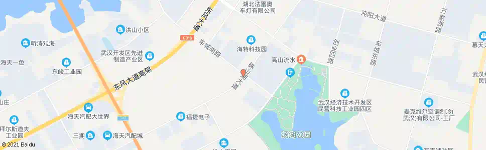 武汉珠山湖大道车城南路_公交站地图_武汉公交_妙搜公交查询2025