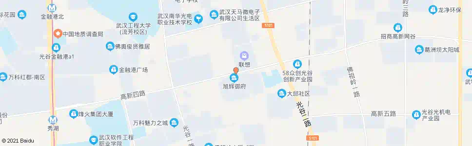 武汉高新四路旭辉御府_公交站地图_武汉公交_妙搜公交查询2025