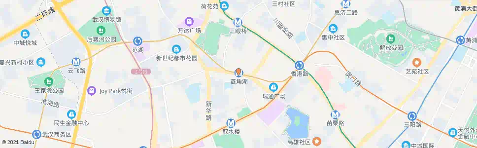 武汉长江日报路地铁菱角湖站_公交站地图_武汉公交_妙搜公交查询2025
