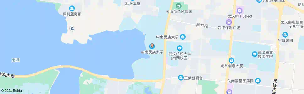 武汉民族大道中南民族大学_公交站地图_武汉公交_妙搜公交查询2025